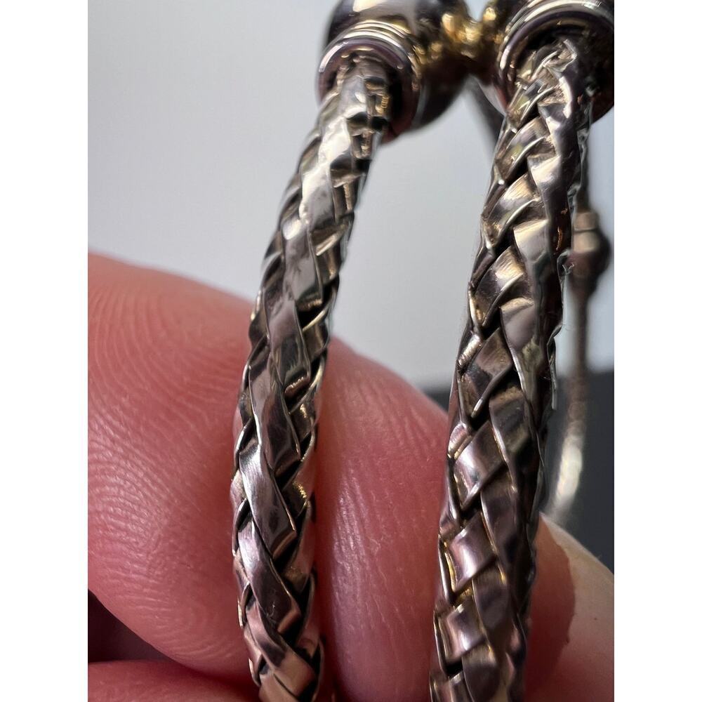 Sterling silver adjustable station cuff bracelet - Picture 7 of 11